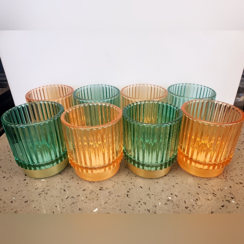8 Colorful Candle Votives - Picture 2 of 9